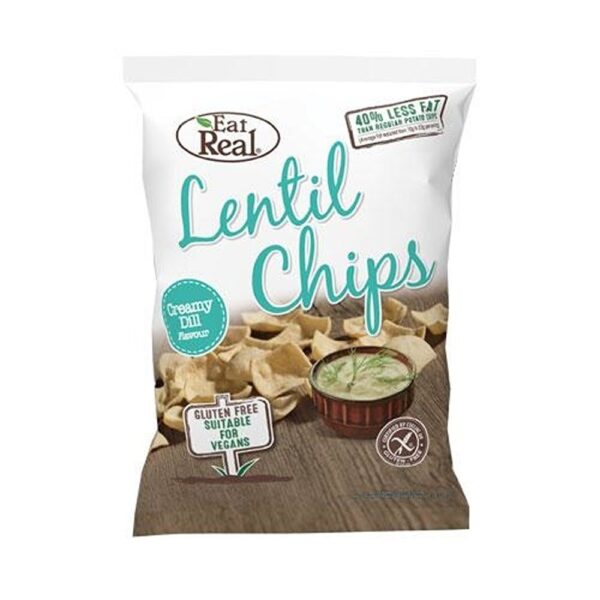 (SMALL BOX) EAT REAL LENTIL CHIPS CREAMY DILL - 40g*12