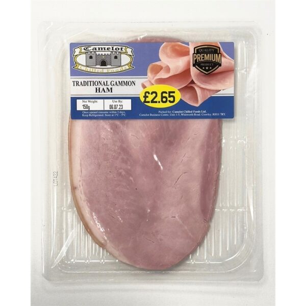 CLEAR TRAY TRADITIONAL GAMMON HAM - 150G*20