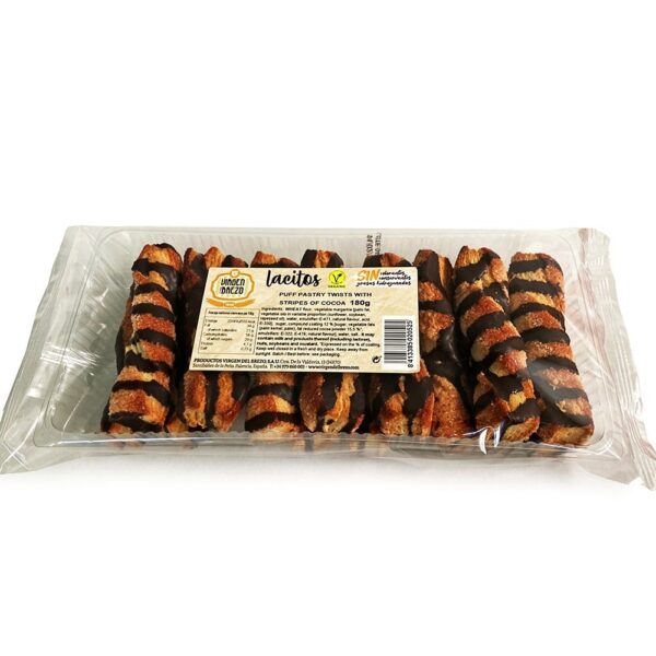 MANDUL STICKS WITH STRIPS OF COCOA - 180G*9