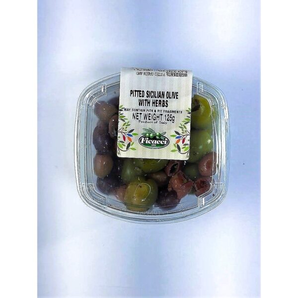 FICACCI POTS - SICILIAN OLIVE MIX WITH HERBS - 125G*12