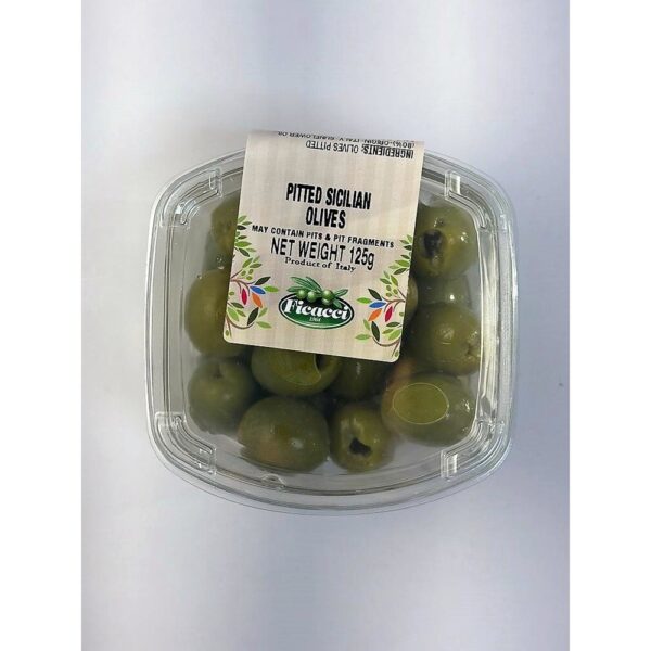 FICACCI POTS - PITTED SICILIAN OLIVES - 125G*12
