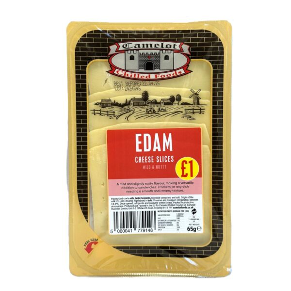 CAMELOT EDAM CHEESE SLICED - 65G*10 (FP)