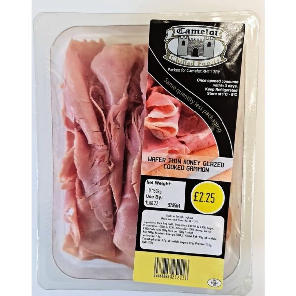 CAMELOT HAM WAFER THIN HONEY - 150g*20
