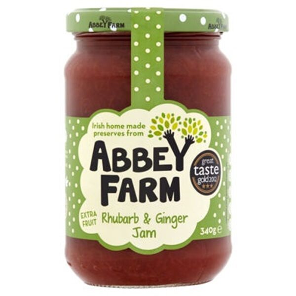 ABBEY FARM RHUBARB & GINGER - 350G*6