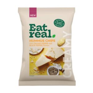 (LARGE BOX) EAT REAL HUMMUS CHIPS ITALIAN CHEESE & BLACK PEPPER 110G*10