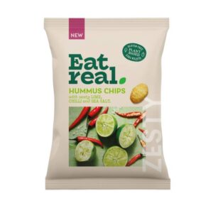(LARGE BOX) EAT REAL HUMMUS CHIPS CHILLI LIME AND SEA SALT  110G*10