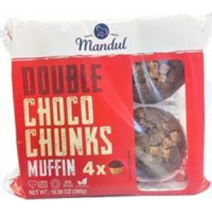 MANDUL MUFFIN DOUBLE CHOCO CHUNKS MUFFIN - 300G*12