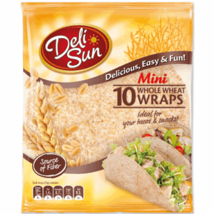 DELISUN MINI WHOLE WHEAT TORTILLAS - 250G*20