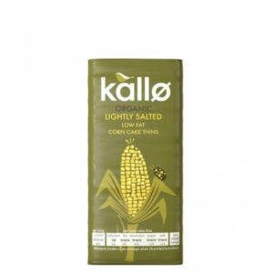 Kallo Organic Lightly Salted Corn Cake Thins - 130G*12 (NSR-CASE)