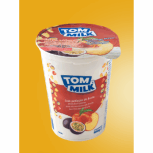 Tom Milk Peach and Passion Fruit Pieces Yoghurt - 500g*12