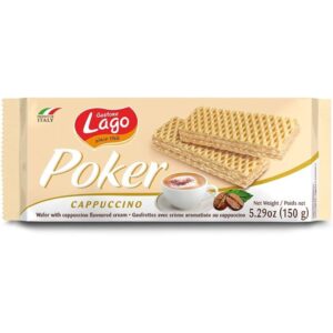 PARTY WAFERS POKER CAPPUCCINO - 150G*16