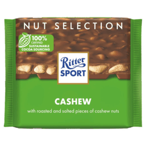 RitterSport Cashew (5 pieces per case) - (NSR-CASE)
