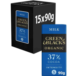 Green & Blacks Organic Milk 37% FT 90g*15 (NSR-CASE)