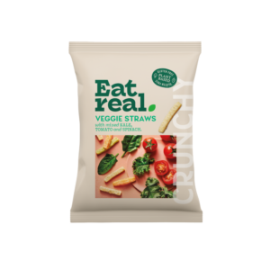 (LARGE BOX) EAT REAL VEGGIE STRAWS SALTED (TOMATO, KALE & SPINICH) 10*110G*10 (NSR-CASE)(DD PROMOTION)
