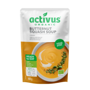 ACTIVUS ORGANIC BUTTERNUT SQUASH SOUP WITH SWEET POTATOES CREAMY - 400G*9 (FP)