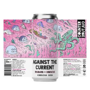 COUNTER CULTURE Rhubarb + Hibiscus AGAINST THE CURRENT ORGANIC 330ML * 12 (NSR-CASE)
