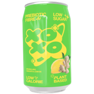 (15% PROMO OFFER) XOXO Soda Sparkling Ginger & Lemon Prebiotic Soda Cans - 330ml*12 (NSR-CASE)