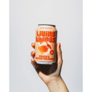 Living Things -  Peach & Blood Orange Soda - 330ml*12 (NSR-CASE)