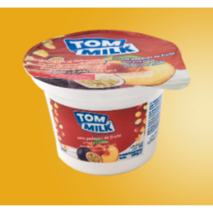 Tom Milk Peach and Passion Fruit Pieces Yoghurt - 200g*12