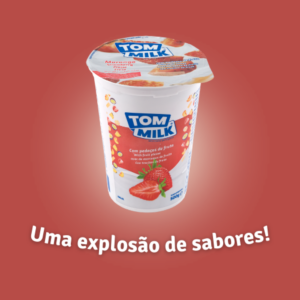 Tom Milk Strawberry Pieces Yoghurt - 500g*12