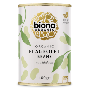 BIONA ORGANIC FLAGEOLET BEANS - 6*400G (NSR CASE)