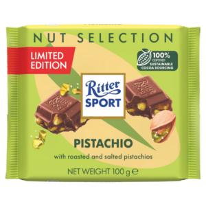 RitterSport Pistachio (5 pieces per case) - (NSR-CASE)~~