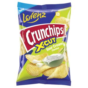LORENZ CRUNCHIPS (LARGE BAGS) - SOUR CREAM - 130G X 12