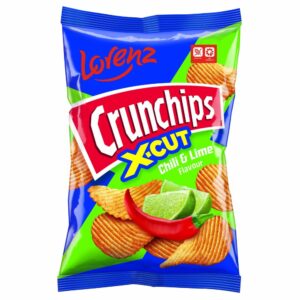 LORENZ CRUNCHIPS (LARGE BAGS) - XCUT  Chilli & Lime -12x130G