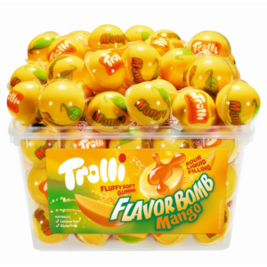Trolli Tubs - Flavorbomb Mango Mini Tubs - 60 pieces per box (NSR-CASE)