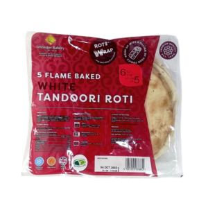Leicester Bakery Flame Baked White Tandoori Roti - X 10