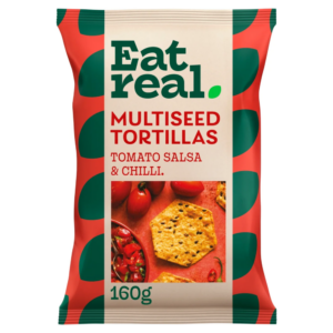(PROMOTION OFFER-0.34p OFF per piece) Eat Real Multiseed Tortilla Smoky Tomato Salsa Chips 160g*10