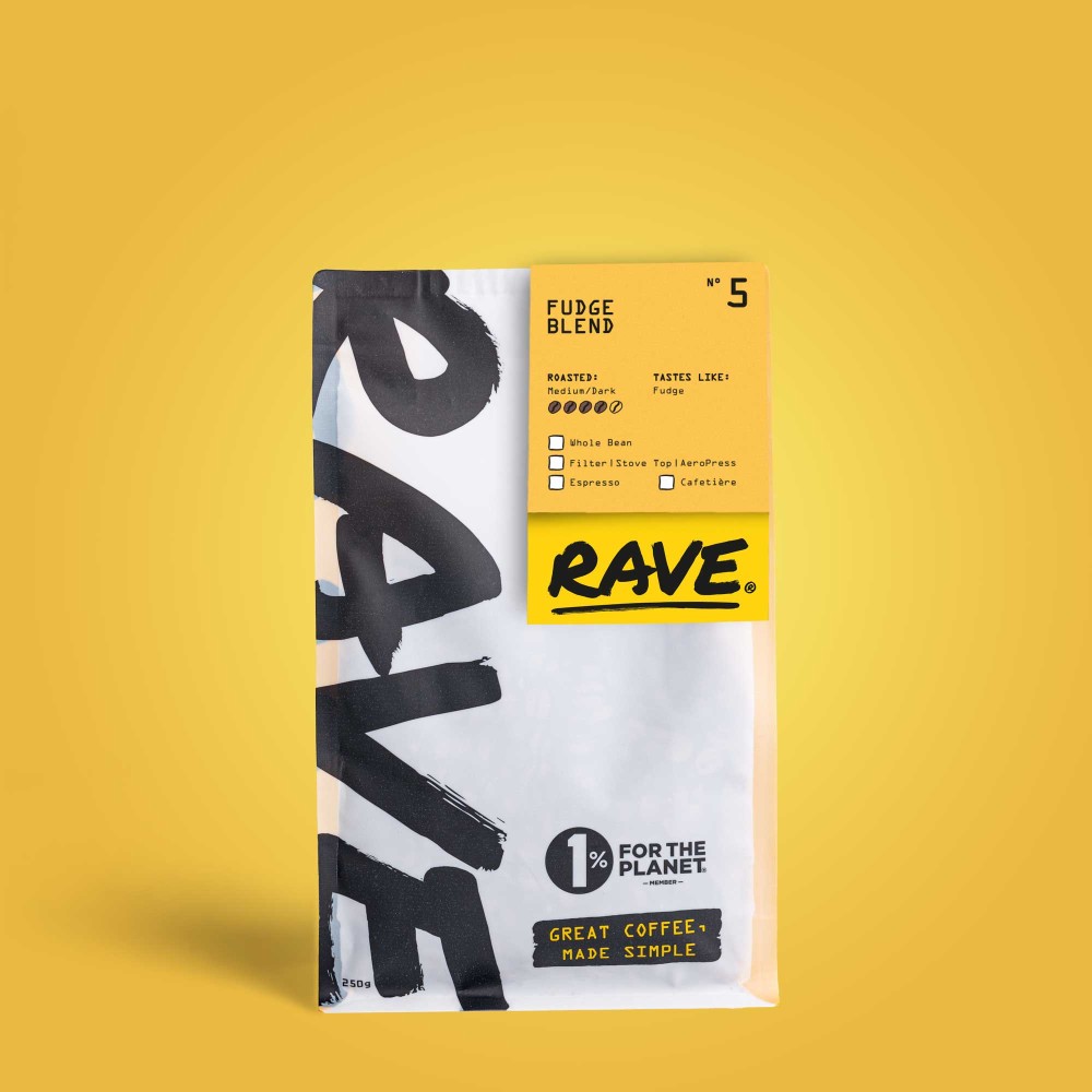 RAVE Fudge Blend Small (WHOLE BEAN) - 250g*6 (NSR-PIECES)