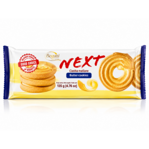 Bogutti Next Butter Cookies Foil 135g*18