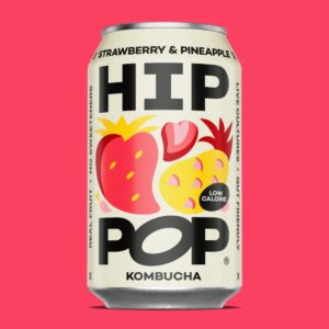(PROMOTION - £2.10 OFF) Hippop Kombucha Strawberry & Pineapple 330ml*12 (NSR-CASE)