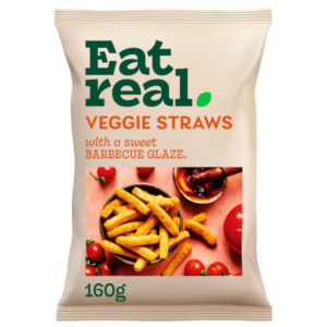 (LARGE BOX) Eat Real Veggie Straws Sweet Barbeque Glaze Chips 110g*10