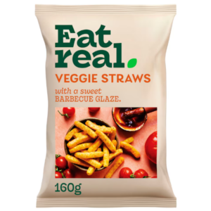 (LARGE BOX) Eat Real Veggie Straws Sweet Barbeque Glaze Chips 110g*10 (NSR-CASE)(DD PROMOTION)