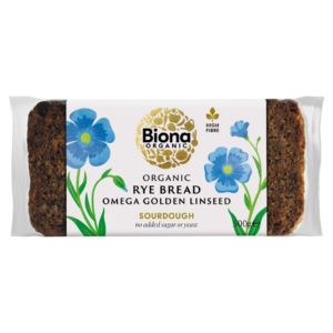 Biona Rye Bread with Omega Golden Linseed Organic - 7x500g (NSR-CASE)